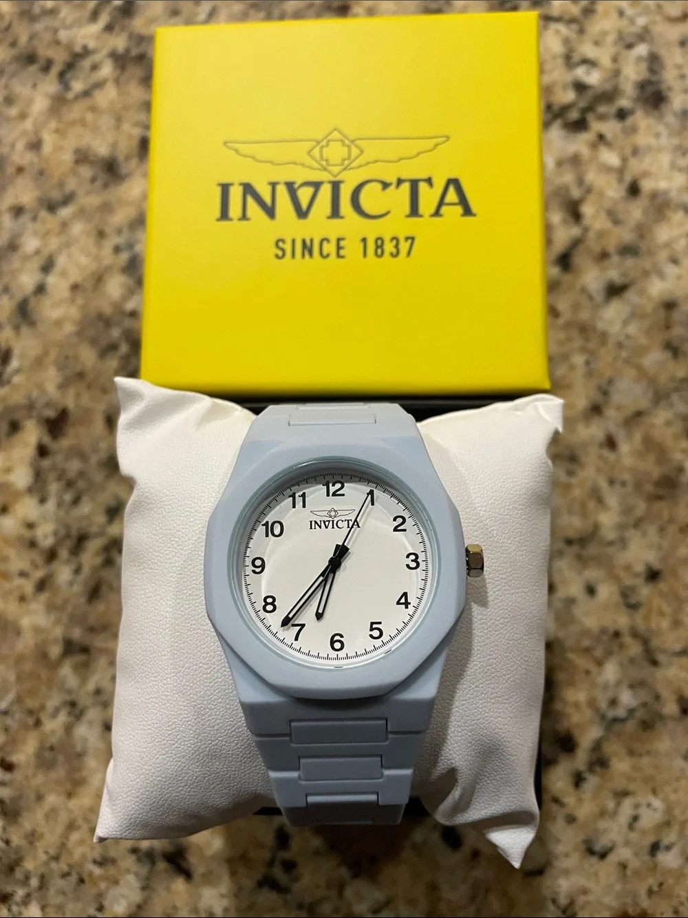 Invicta Unisex Light Blue Resin Watch with White Dial